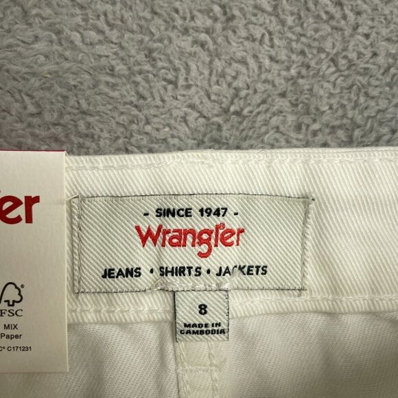 NEW Wrangler White Denim Midi Skirt Women's Size 8 Button Front - Picture 7 of 13